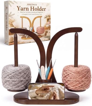 SPEENSUN Tangle-Free Magnetic Double Yarn Holder for Crocheting