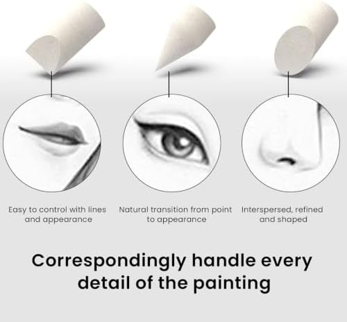 Blending Stumps, Paper Art Blenders Sketching Supplies Rubber Blending Sticks Sketch Drawing Tools for Student Artist Sketch Drawing Tools Sketch Supplies