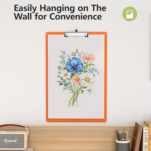 Extra Large Clipboard, 11 x 17 Orange Plastic Drawing Board