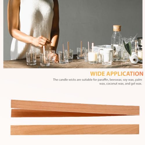 Cherry Wood Wicks – Long-Lasting Flame, 180 Candles per Pack (0.5 mm Thick)