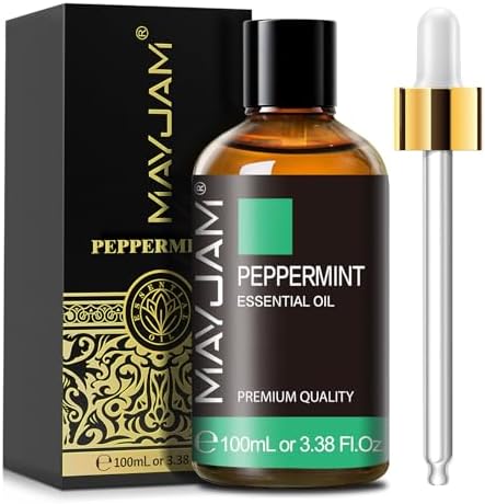 MAYJAM Peppermint Essential Oil for Diffuser Skin Hair Care, 3.38FL.OZ