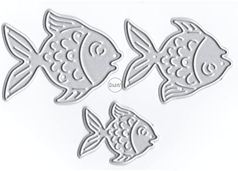 Overlap Fish Metal Cutting Dies for Card Making