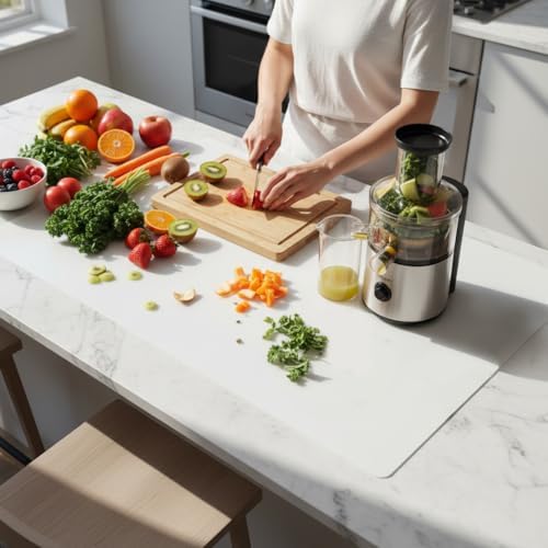 Extra Large Silicone Mat for Kitchen Counter 36" x 24" Silicone Table Mat for Resin Workbench Mat Heat Resistant Mat Coffee Bar Mat,Translucent