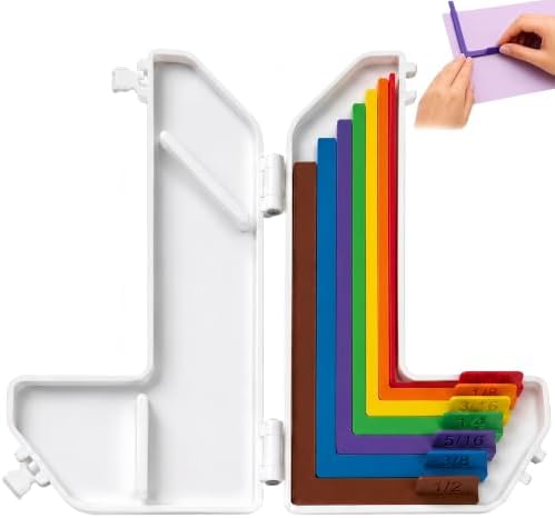 7pcs Paper Crafting Alignment Guides with Case for Card Making