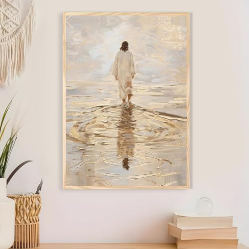 Jesus Paint by Numbers Kit for Adults Framed Canvas 12X16 in, Frameworkless