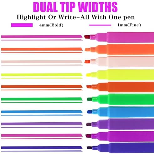 Vitole Cute Highlighters Set,Assorted Color,Quick Dry,Chisel Tip,10Pcs | Cute Pastel,No Bleed,Bible Study for Adults in the Home School Office