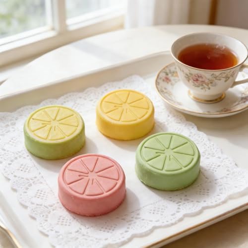 2PCS Silicone Lemon Ice Molds, 6-Cavity Fruit Lemon Shaped Chocolate Molds for Ice Cube, Candy, Jelly, Dessert, Cupcake and Cake Decoration