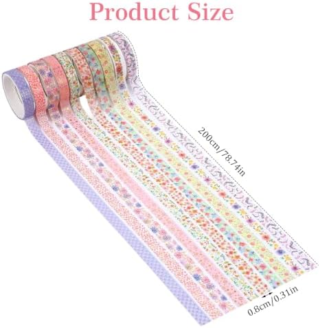cobee 10 Rolls Sparkling Gold Foil Washi Tape Set, Decorative Masking Tape