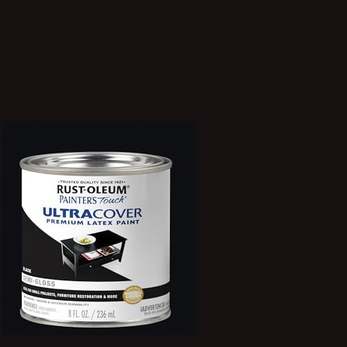 Rust-Oleum Painter's Touch Enamel Latex Paint, Semi-Gloss Black