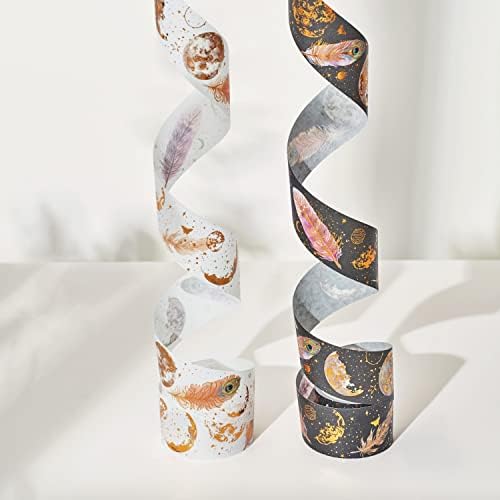 WT Dream Catcher Washi Tape Set, Tape for Scrapbooking, Planners, Junk Journal or Bible Study, Colorful Artist Decorative Craft Tape, Cute Artist Tape (2 Rolls, Each 16.4FT)