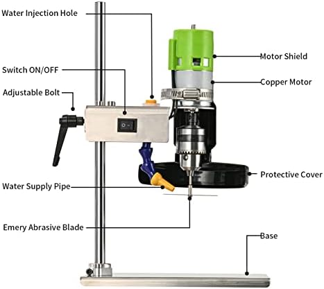 DIYAREA Bottle Cutter Electric Glass Bottle Cutting Machine 150W 6000RPM DIY Vine Bottle Cutter with 8 pcs Emery Abrasive Blade for Round/Square/Irregular Glass or Ceramic Bottles