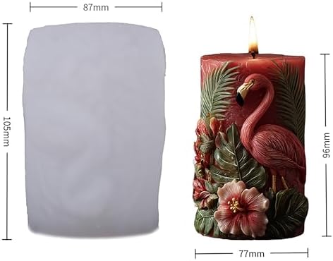 Bird Animal Cylinder Molds Silicone Wave Spiral Candle Mold - Silicone Resin Casting Molds for Candle & Resin & Soap Craft Supplies