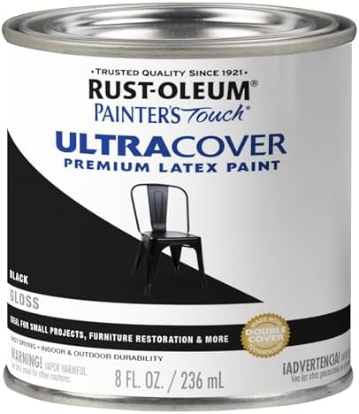 Rust-Oleum Painter's Touch Latex Brush-On Paint, Gloss Black