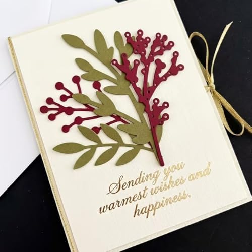 Cutting Dies Metal Stencils Scrapbooking Tools DIY Embossing Template for Paper Card Making Album Arts Crafts Supplies (2 Pcs Branches-11.9x7.6cm)