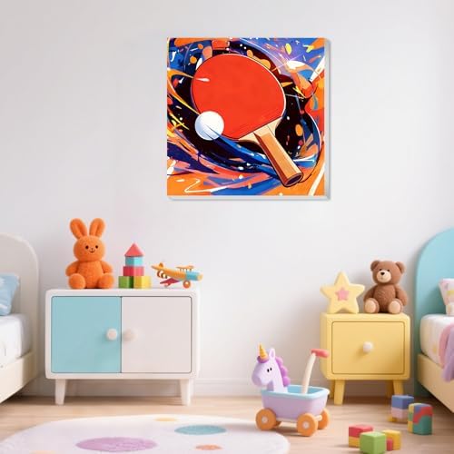 XTCIXAL Paint by Numbers Kit for Kids with Frame, Table, 8X8 inch