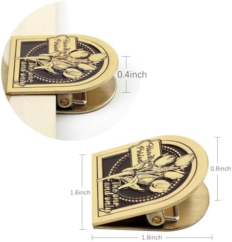 Dizdkizd Vintage Metal Clip for Journals, Planners, Notebooks, Brass Colored Book Clip Little Binder Clip for Page Holder, Book Mark - Tulip