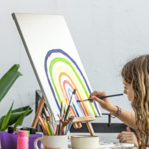 ™ Med Weight Traditional Stretched Canvas 24” x 36”, Oil & Acrylic Paints Triple Acrylic Primed Gesso Wood Frame Canvas Smooth Surface & Reduce Absorbency, Acid-Free White, 24x36 Canvas.