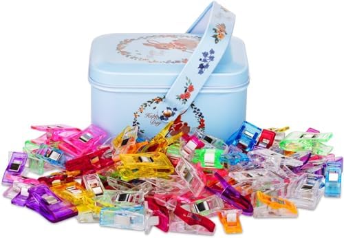 Sewing Fabric Clips with Tin Box,Sewing Notions for Quilting Supplies