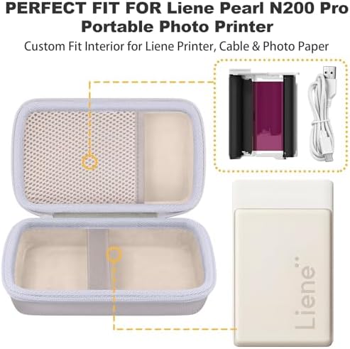 khanka Case for Liene Pearl N200 Pro Portable Photo Printer,Golden