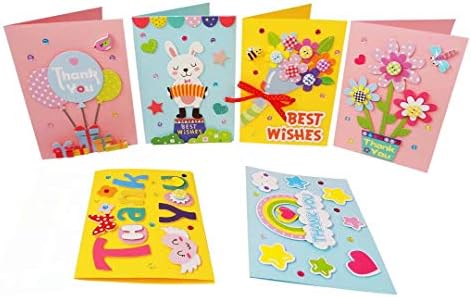 Card Making Kit DIY Handmade Greeting Card Kit for Kids Girl boy, Thank You Card Mother's Day Card Valentine's Card Easter Birthday Christmas Card Art Craft Supplies Set for 3 Years Old and up