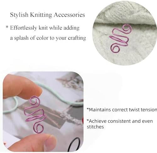 2Pcs Crochet Rings for Finger, Adjustable Open Yarn Guide Crochet Tension Ring for Crocheting Knitting Accessories Supplies Metal Yarn Tension Loop Ring for Finger (Rose), SATONBEYI