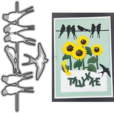 Birds Seven Swallows Metal Cutting Dies for Card Making