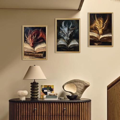 3 Pack Dragon Diamond Art Kits for Adults Round Diamond Painting 12x16Inch
