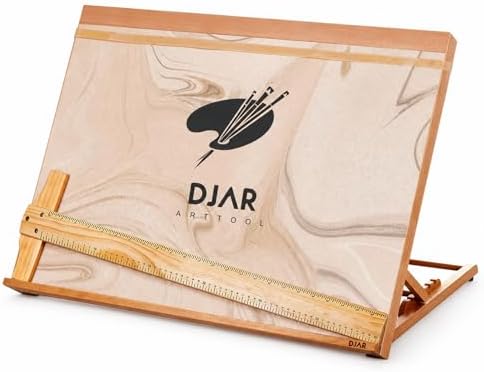 DJAR 5-Position Drafting Table for Painting, 25 3/5 Inches by 19 Inches
