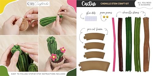 WeVeel Cozy Craftworks Chenille Stem Craft Kit (Plants)