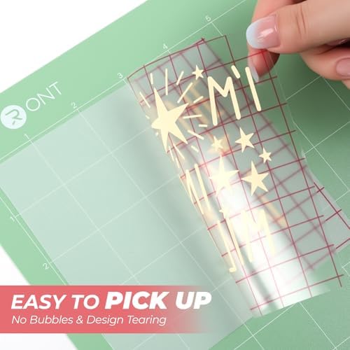 HTVRONT Transfer Tape for Vinyl, 12" x 100 FT, Red Alignment Grid