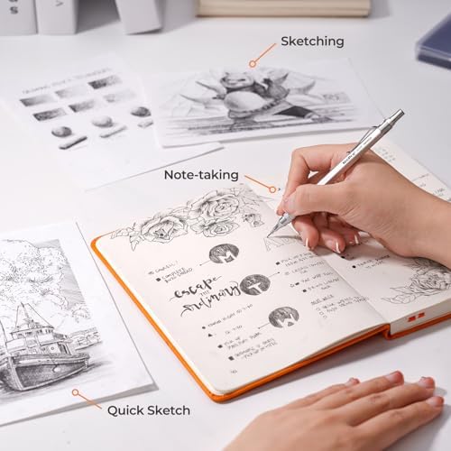 Nicpro Metal Mechanical Pencil Set 5 PCS Art Drafting Pencils For Sketching