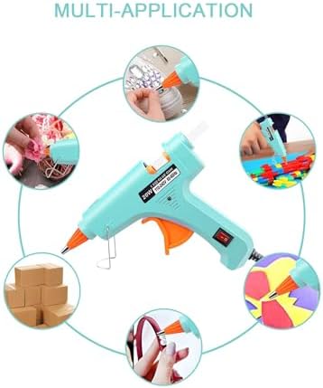 Hot Glue Gun Kit Mini: Mini Hot Glue Guns Kit with 20 Sticks Melt Glue Gun Craft for Kids School DIY Arts Home Quick Repairs Multi-application 2 Pack
