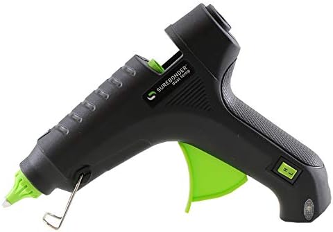 Surebonder Hot Glue Gun Full Size, Dual Temperature 40W Glue Gun for DIY, Craft, & Home Repair, Uses 7/16" Glue Sticks, Black