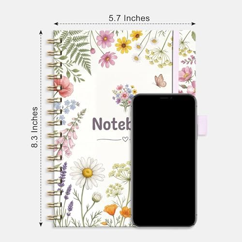 AHGXG Spiral Journal Notebook, 160 Lined Pages, A5 Size (5.7'' x 8.3'')