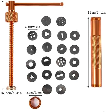 Stainless Steel Clay Extruder Sugar Paste Extruder Cake Fondant Decorating Tool Set Ceramics & Pottery Clay Extruders Mixers & Presses (Pink)
