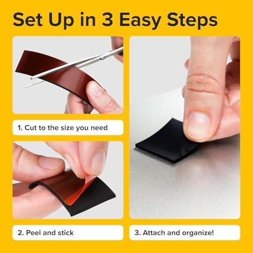Super Sticky Magnetic Tape for DIY & Crafts, 10ft x 1in (3m x 2.5cm)