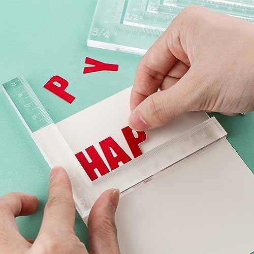 9 Pieces Creative Positioning Pieces Card Corners Helpers with Bone Folder Tool Stamping Corners Paper Craft Supplies Scrapbooking Tools for Paper Craft Card Making and Scrapbooking Crafting Tool