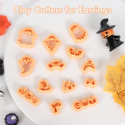 Puocaon Halloween Ghost Polymer Clay Cutters for Jewelry Earrings Making