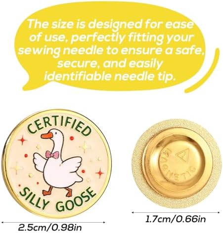 Silly Goose Magnet Needle Minder, Funny Cross Magnetic Needleminder Pin Holder Keeper for Sewing Embroidery Needlework Gift Accessories