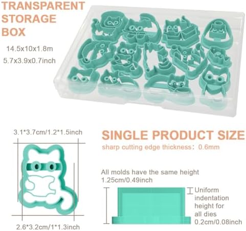 14Pcs Cat Polymer Clay Cutters Set Clay Earrings Cutters for Adults Polymer Jewelry Cutter with Earrings Accessories DIY Craft Supplies