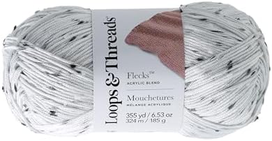 Loops & Threads Flecks Yarn - Yarn for Knitting, Crochet, Weaving, and Arts & Crafts - Multi, Acrylic Blend, 6.53 oz