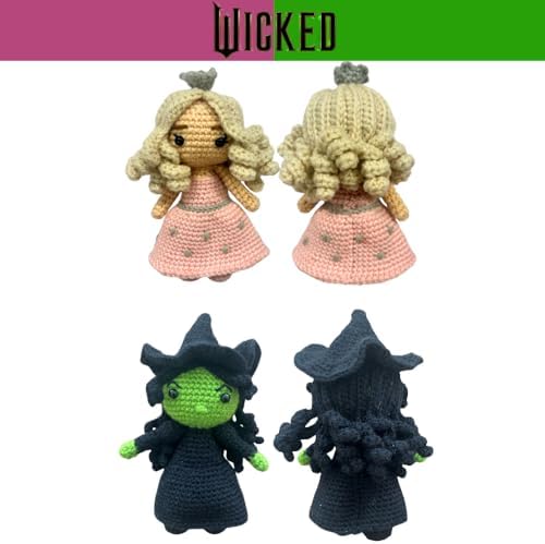 Innovative Designs Wicked Crochet Kit for Beginners, DIY Crochet Kits for Adults, Teens, Kids, Instruction Manual – Elphaba and Glinda
