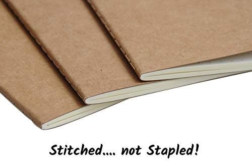 Wanderings Blank Passport Size Travelers Notebook Inserts | 3.5" x 5" (9 x 12.7cm) | 80 GSM Paper | 3 Hand-sewn Booklets / 180 Pages |Travelers Notebook Refills for Journals, Diaries, Planners