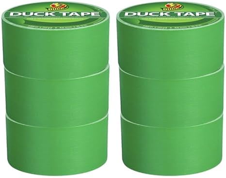 Duck Tape Brand 1304968_C Color Duct Tape, 1.88" x 20 yd, Green, 6 Rolls