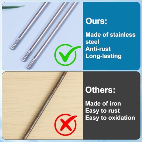 50PCS Beadable Pen Extender Rods, 97 mm/ 3.81 Inch Beaded Metal Rods