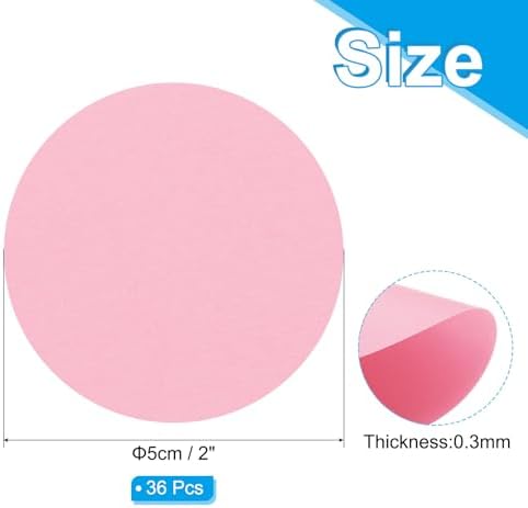 PATIKIL 2inch Circle Card Stock, 36Pcs Round Shape Cutouts Paper Thick Cardstock Coaster for DIY Craft Projects Classroom Bulletin Board Decor, Pink