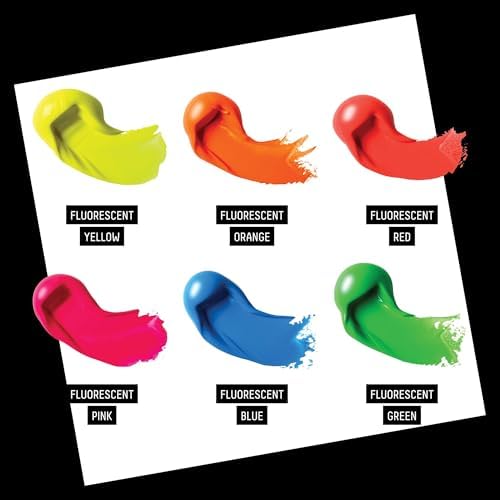Liquitex Heavy Body Acrylic Paint Set, 6 x 59ml, Fluorescent Colors Set