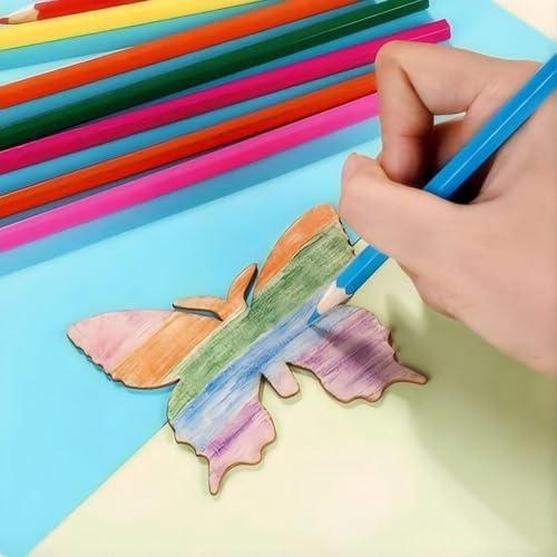 Wooden Butterfly Decorations, 10 pcs Blank WoodNot Yet Completed3.5 x 2.6 in Used for Painting and Decoration DIY Technology, Hanging skrnrhrery