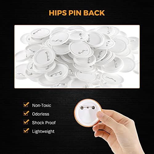 BEAMNOVA 500 Sets 44mm / 1.73 in Button Supplies for Pin Maker Machine