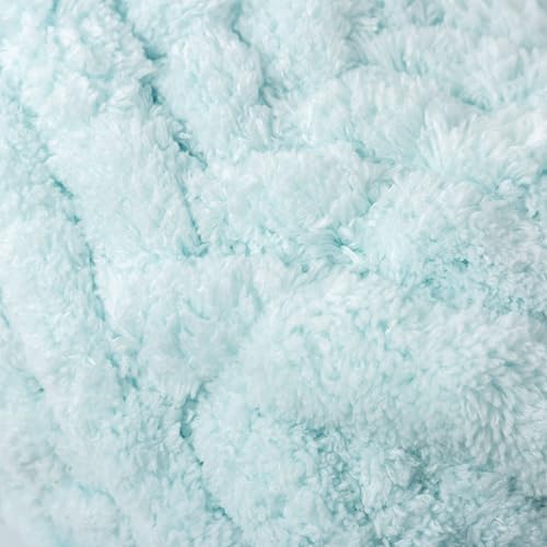 Loops & Threads Fluffy Chenille Yarn - Yarn for Knitting, Crochet, Weaving, and Arts & Crafts - Blue, Polyester, 10.58 oz
